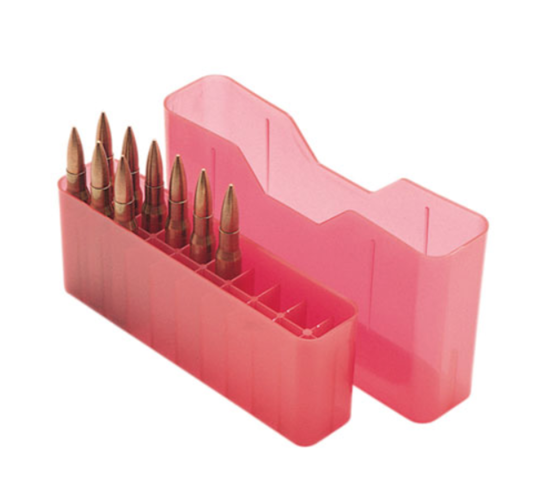 MTM Slip Top 20 rds Rifle Ammo Box 22-250 30-30 6.5 Grendel 7.62X39 Red image 0